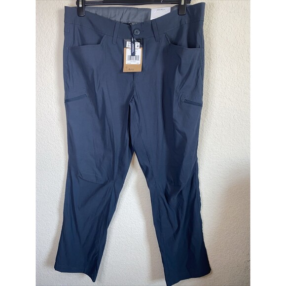 new Eddie Bauer Men Rainier Straight Perform hiking Pants Blue 36 UPF50 Storm - Picture 1 of 10